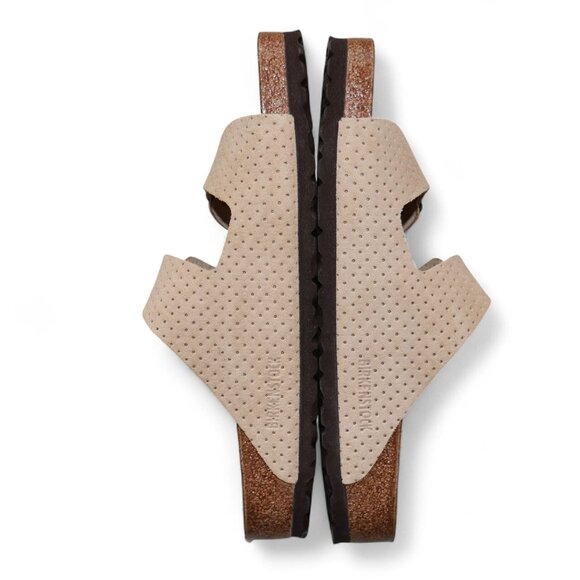 Birkenstock Men's Arizona Suede Embossed Sandals Size 10 Beige Flip Flops NWT - Picture 13 of 16